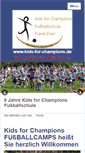 Mobile Screenshot of kids-for-champions.de